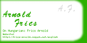 arnold frics business card